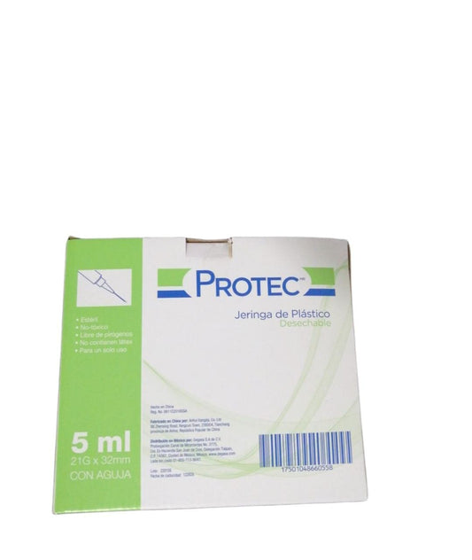 JERINGA PROTEC 5ML 21 G X 32MM CAJA C/100 PZAS