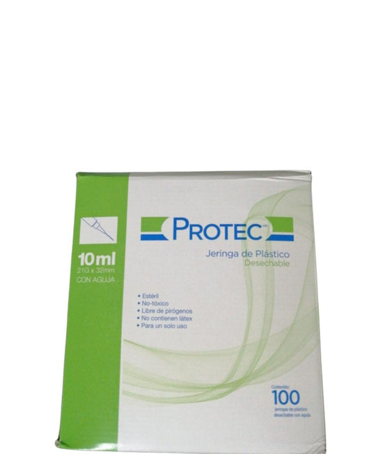 JERINGA PROTEC 10ML 21G X 32MM CAJA C/100 PZAS