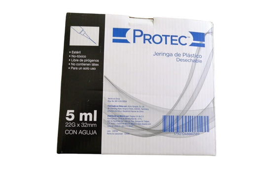 Jeringa Protec 5ml 22x32 Negra c/100